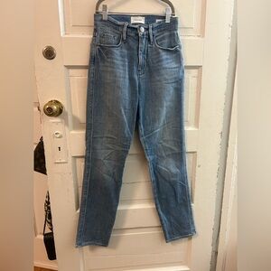Frame Denim Light Blue Straight Leg Jeans